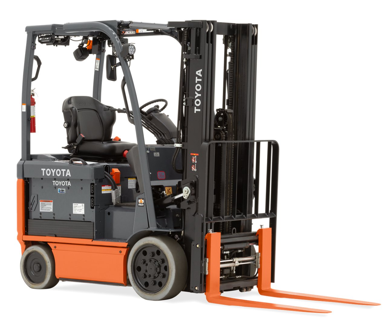 Studio image of Toyota's Core Electric Forklift